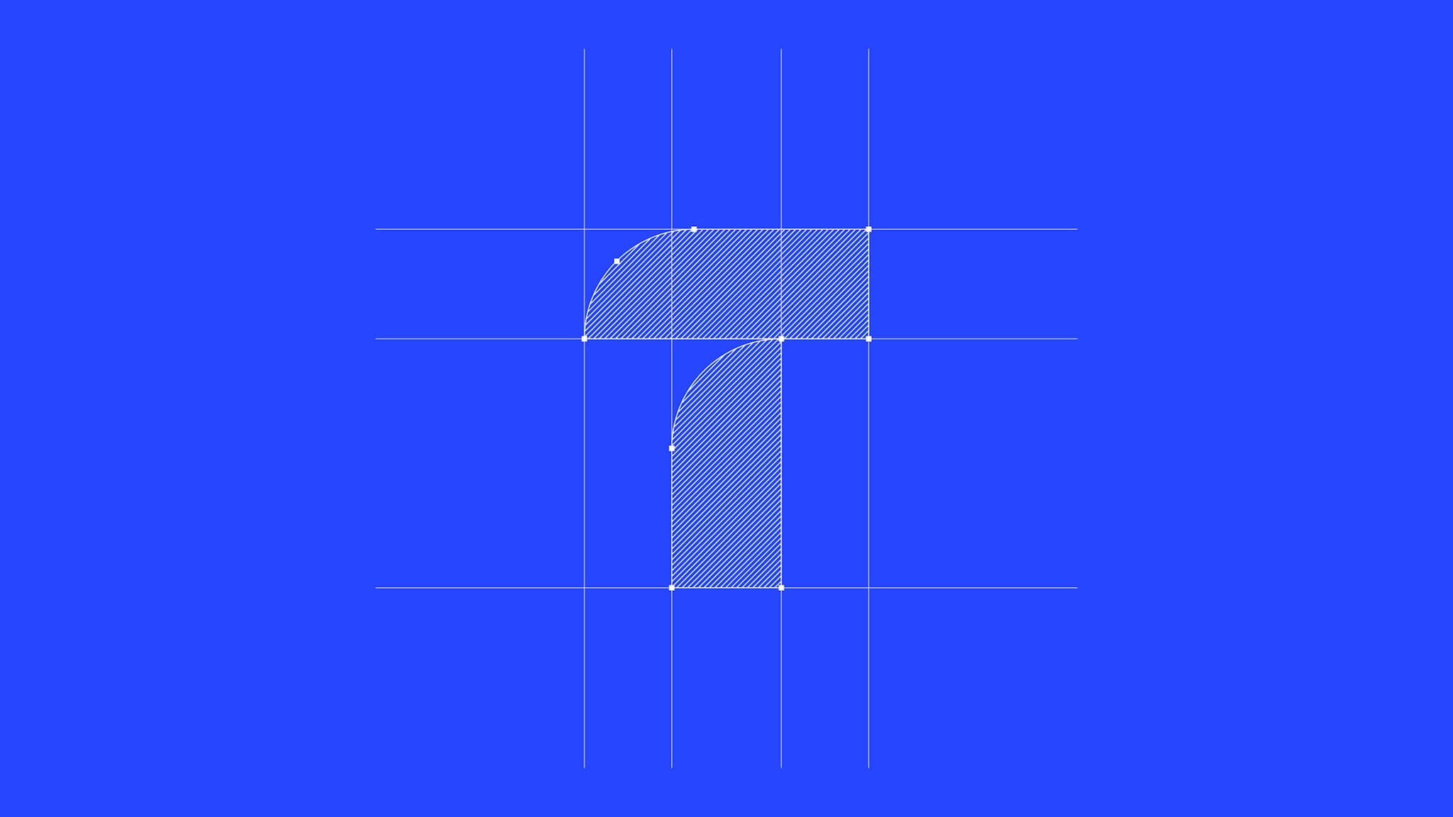 TopHands T mark drawn on a construction grid